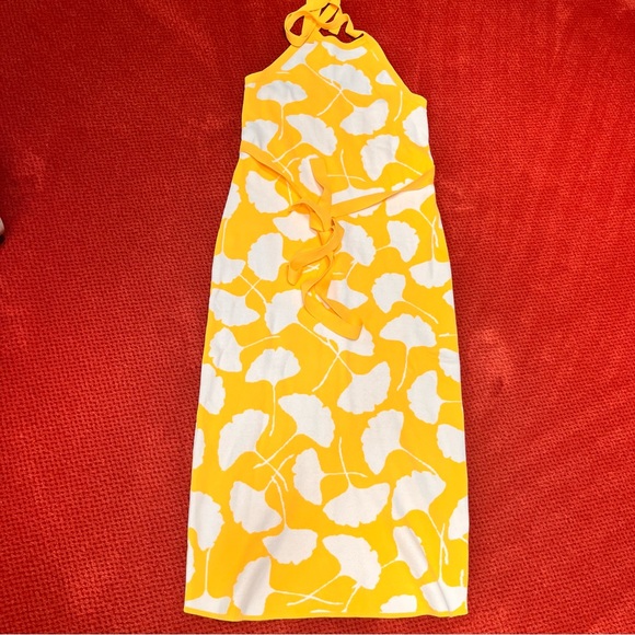 DVF for Target yellow halter dress , size large - Picture 1 of 5